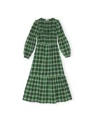 Robe en coton Smock Carreaux verte