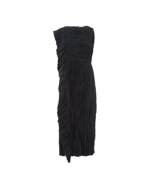 Robe en satin Circe noire