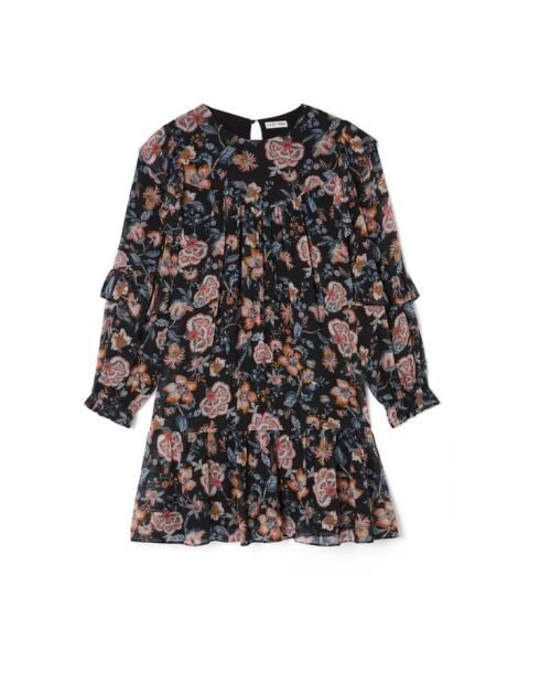 Anthrazitgraues Ottela Seidenkleid