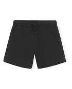 Schwarze Baumwollshorts im Anzugsstil