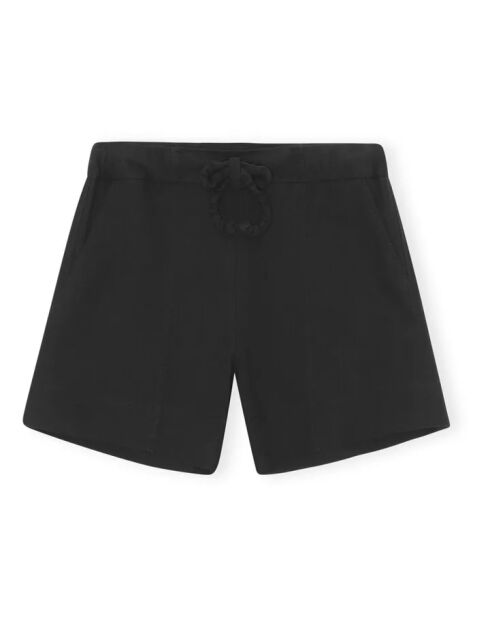 Schwarze Baumwollshorts im Anzugsstil