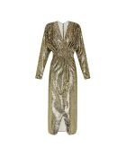 Encanto Metallic gouden fluwelen jurk