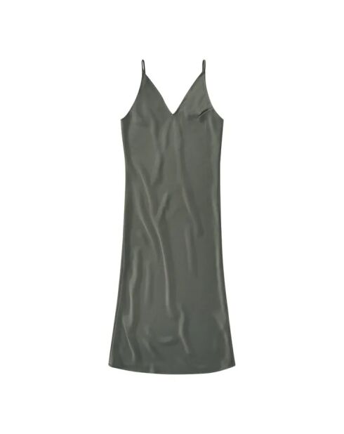 Khakigrünes Tailliertes Kleid