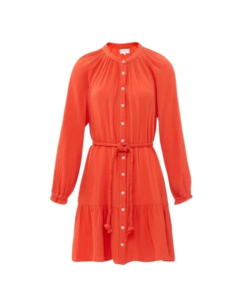 Rainey Mandarinenkleid aus Baumwollgaze
