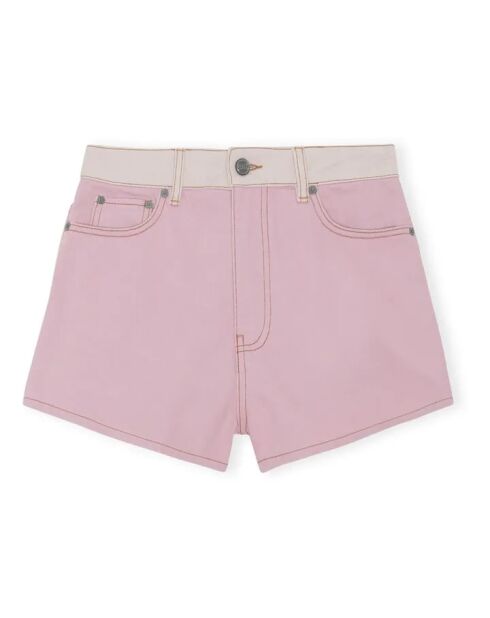 Hellrosa Overdyed Baumwollshorts