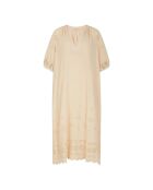 Beiges Baumwollkleid Chakila