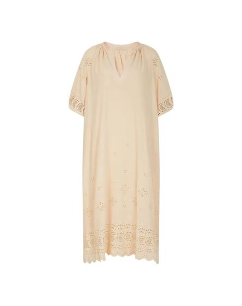 Beiges Baumwollkleid Chakila