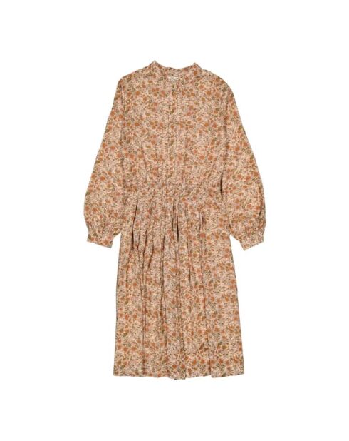 Ecrufarbenes Blumenkleid Katharinette