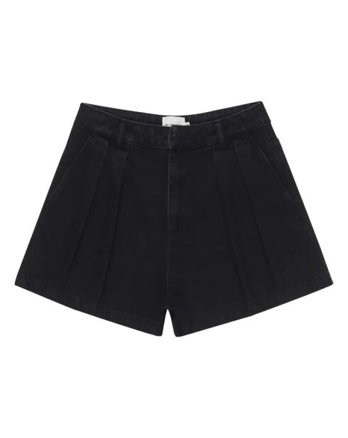 Schwarze Jeansshorts Woodland
