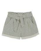 Grüne gestreifte Jeansshorts