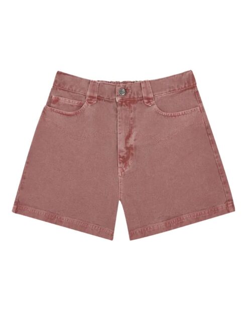 Gewaschene rote Jeansshorts