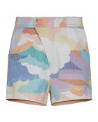 Short en jacquard Up Above In The Sky bleu ciel