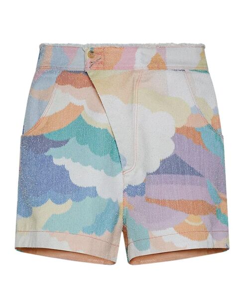 Himmelblaue Jacquard-Shorts Up Above In The Sky