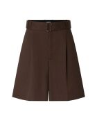 Shorts Aurélie marroni in cotone