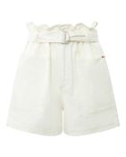 Pantaloncini Isa Denim paper bag off-white in cotone biologico