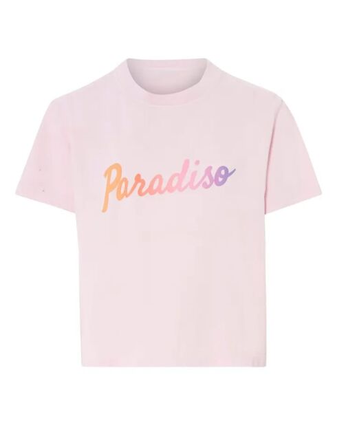 Linda Candy Pink Paradiso Boxy-T-Shirt mit Aufdruck aus Biobaumwolle