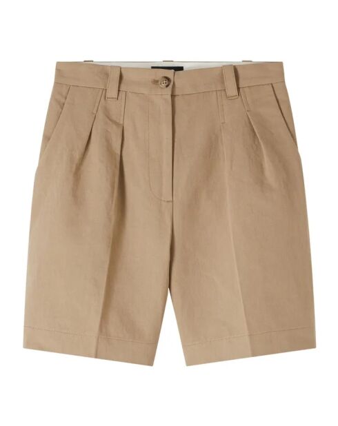 Beigefarbene Baumwollshorts Nola