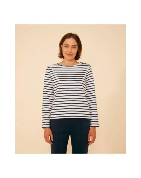 Majorel marineblauer Langarm-Sailor aus Baumwolle