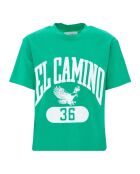 Grünes kurzärmliges Baumwoll-T-Shirt Marcia