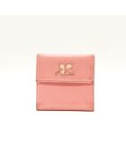 Portafoglio rosa - Buone condizioni con usura - 10,5 x11cm