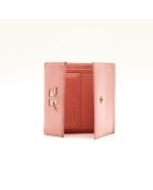 Portafoglio rosa - Buone condizioni con usura - 10,5 x11cm