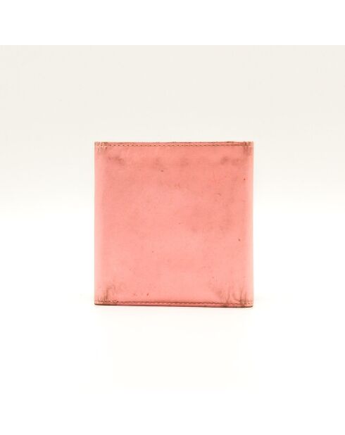 Portafoglio rosa - Buone condizioni con usura - 10,5 x11cm