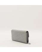 Cartera de piel intrecciato gris - Buen estado - 19 x 10,5 cm