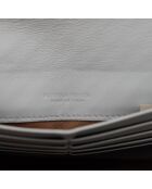 Cartera de piel intrecciato gris - Buen estado - 19 x 10,5 cm