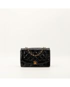 Sac en cuir Diana Vernis noir - 24.5 x 15 x 7 cm