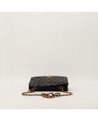 Sac en cuir Diana Vernis noir - 24.5 x 15 x 7 cm
