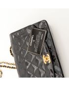 Sac en cuir Diana Vernis noir - 24.5 x 15 x 7 cm