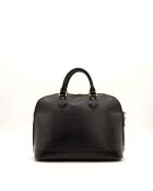 Sac en cuir Alma Épi noir - 37 x 24 x 6 cm