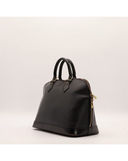 Sac en cuir Alma Épi noir - 37 x 24 x 6 cm