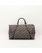 Borsa Boston in pelle beige/marrone - Buone condizioni - 41x23x18 cm