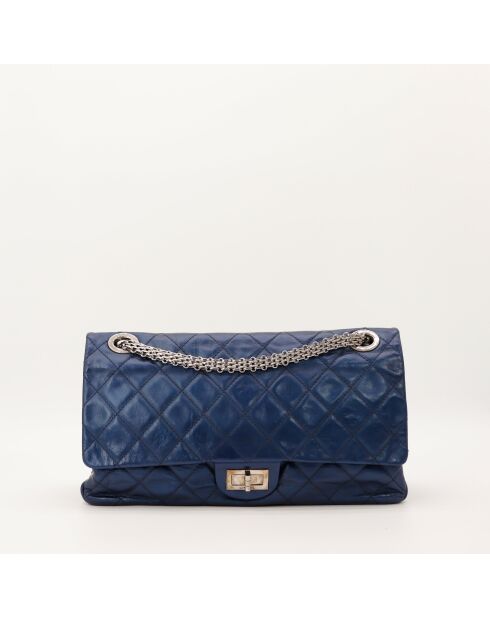 Sac en cuir 2.55 bleu marine - 11 x 20 x 35 cm