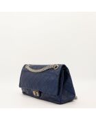 Sac en cuir 2.55 bleu marine - 11 x 20 x 35 cm