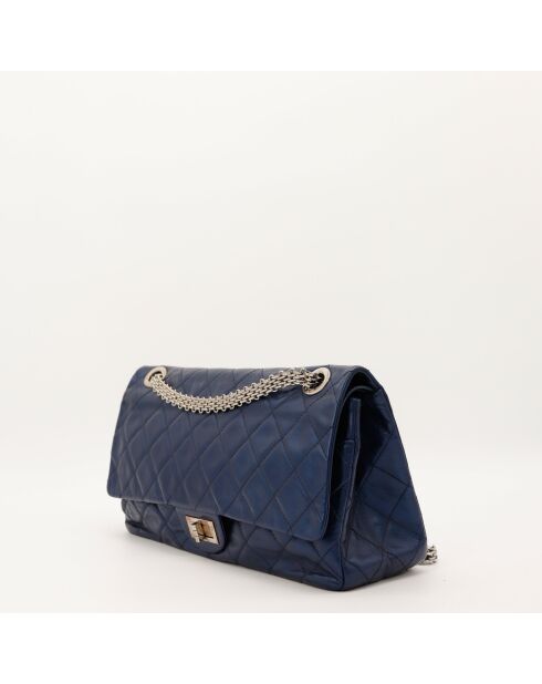 Sac en cuir 2.55 bleu marine - 11 x 20 x 35 cm
