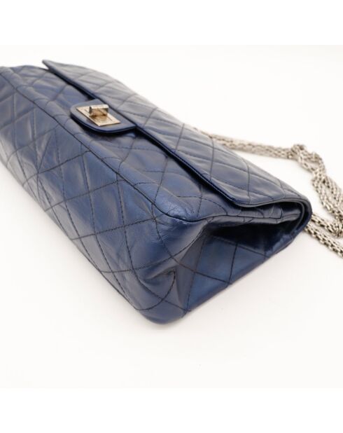 Sac en cuir 2.55 bleu marine - 11 x 20 x 35 cm