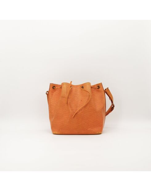 Sac en cuir Petit Noé Épi jaune - 25 x 26 x 20 cm