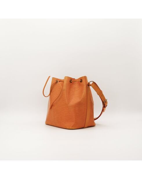 Sac en cuir Petit Noé Épi jaune - 25 x 26 x 20 cm