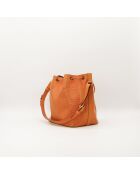 Sac en cuir Petit Noé Épi jaune - 25 x 26 x 20 cm