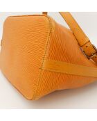 Sac en cuir Petit Noé Épi jaune - 25 x 26 x 20 cm