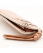 Porte-cartes en cuir Peekaboo rose