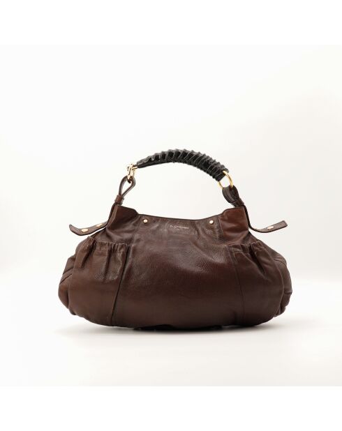 Sac en cuir Mombassa marron - 33 x 20 x 3 cm