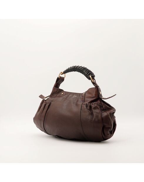 Sac en cuir Mombassa marron - 33 x 20 x 3 cm
