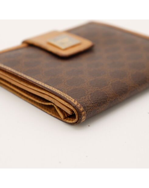 Portafoglio marrone macadam - Buone condizioni - 12x9,5 cm