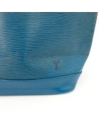 Sac en cuir Noé Épi bleu - 27.5 x 36 x 20 cm