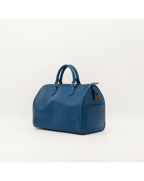 Sac en cuir Speedy 30 Épi bleu - 30 x 21 x 17 cm