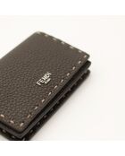 Selleria Zedernbraunes Kartenetui - Neuwertiger Zustand - 10,8 x 7,3 x 1 cm