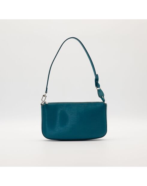 Pochette en cuir Accessoires Épi bleu - 21 x 13 x 3.5 cm